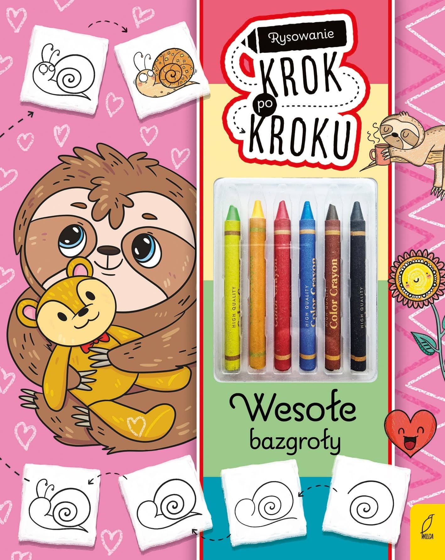 Rysowanie krok po kroku z kredkami. Wesołe bazgroły