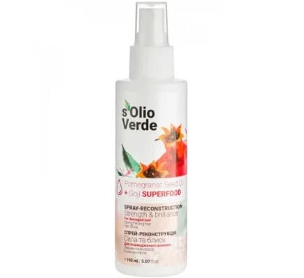 S'olio Verde Olejek z nasion granatu Spray-rekonstrukcja do włosów zniszczonych, 150 ml