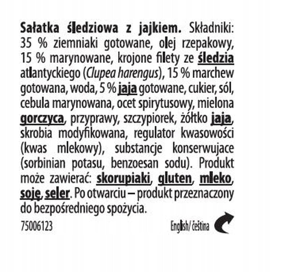 Śledź Sałatka śledziowa z jajkiem 140 g Lisner