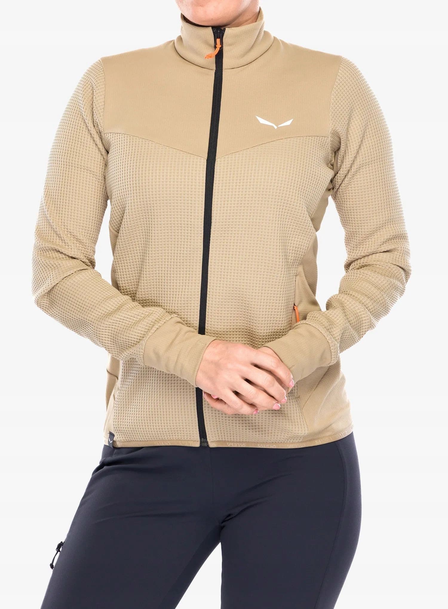 Salewa Puez Waffle Hyb PL Jacket - bluza damska bez kaptura, quicksand