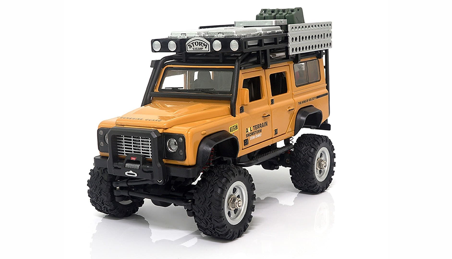 Samochód zdalnie sterowany Amewi RC Car D90X28 Crawler 4WD Li-Po 300mAh Żółty 8+