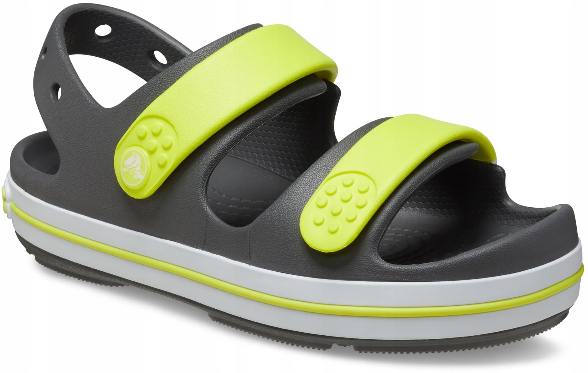 Sandały crocband cruiser sandal k szary/jasnozielony 32-33