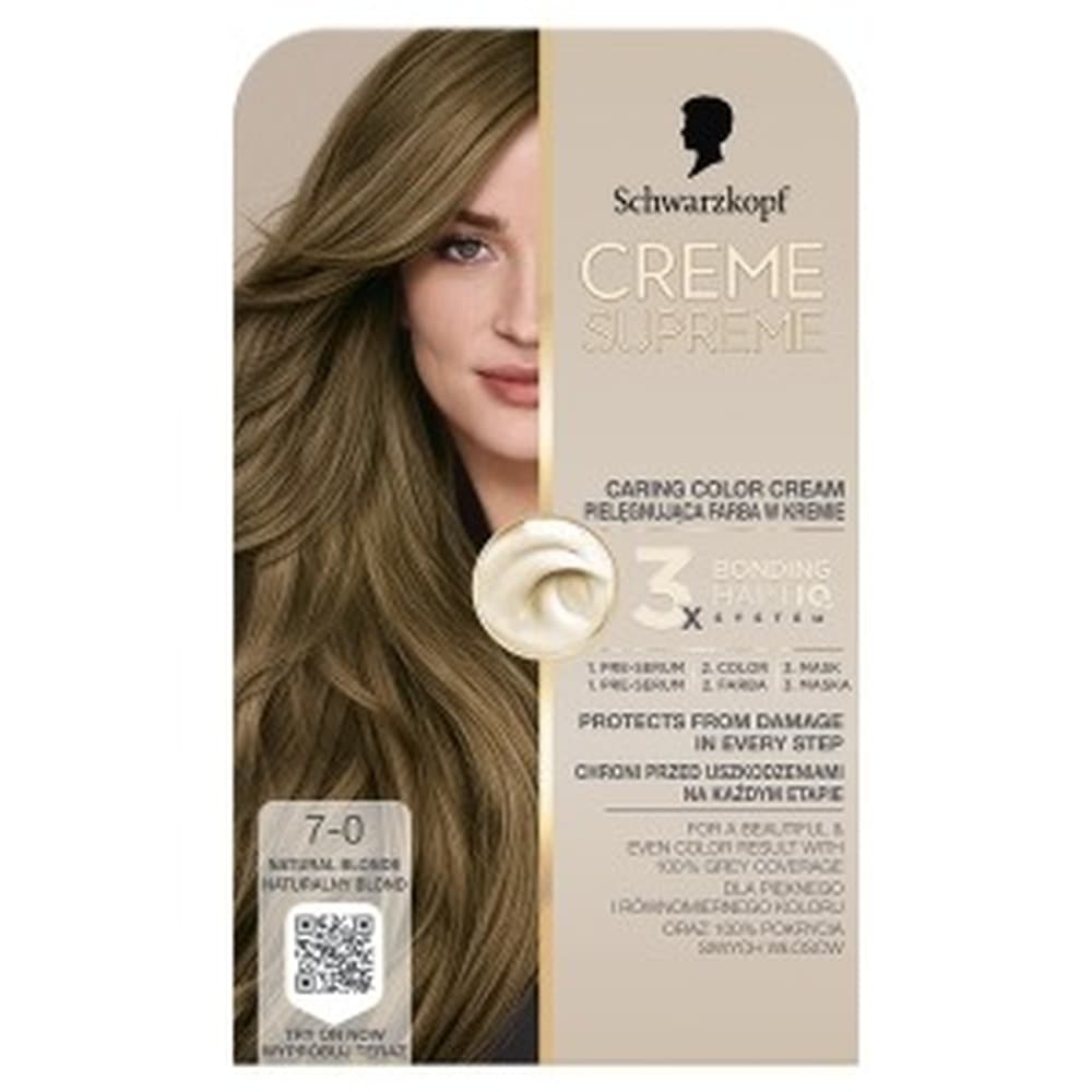 Schwarzkopf Creme Supreme Farba do Włosów 7-0 Naturalny Blond