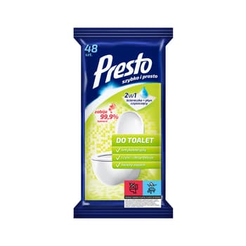 Ściereczki nawilżane Presto do toalet