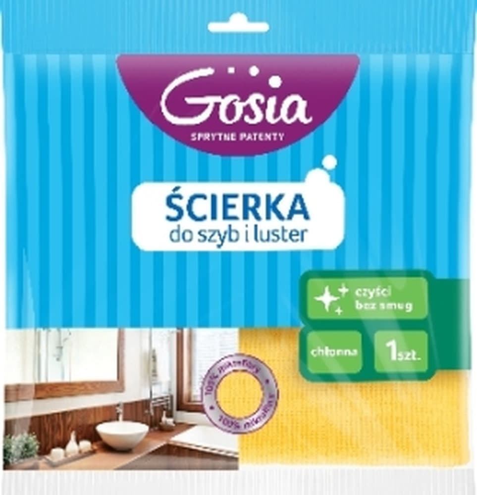 Gosia Ścierka z mikrofibry do szyb i luster 41 x 38 cm