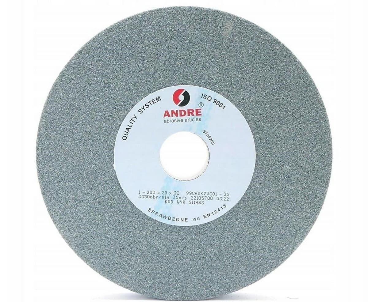 Ściernica płaska 200 mm x 25 mm x 32 mm zielona Typ 1 ANDRE 99C60K7VC01-35