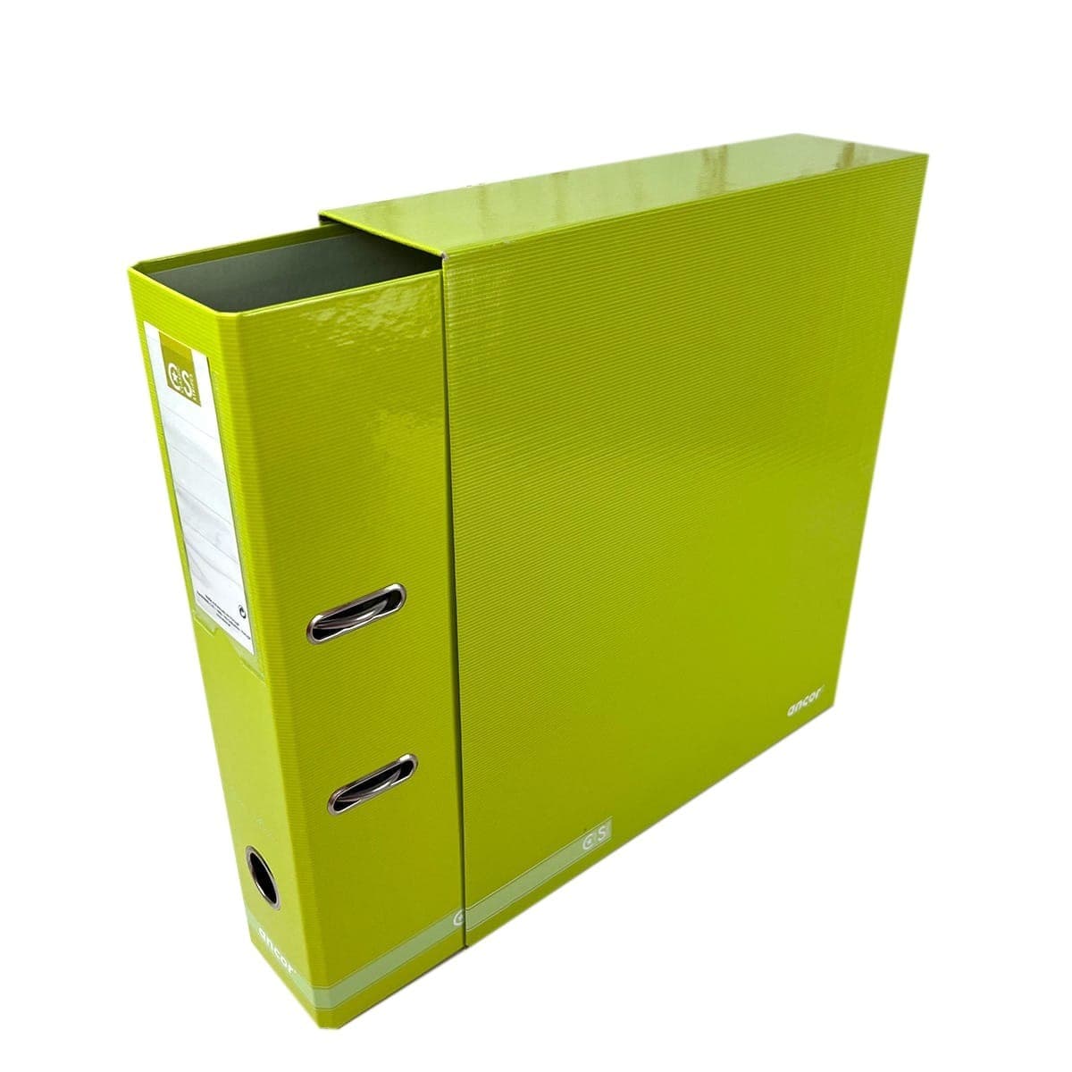 Segregator A4 z dźwignią z pudełkiem classic stripes limonka