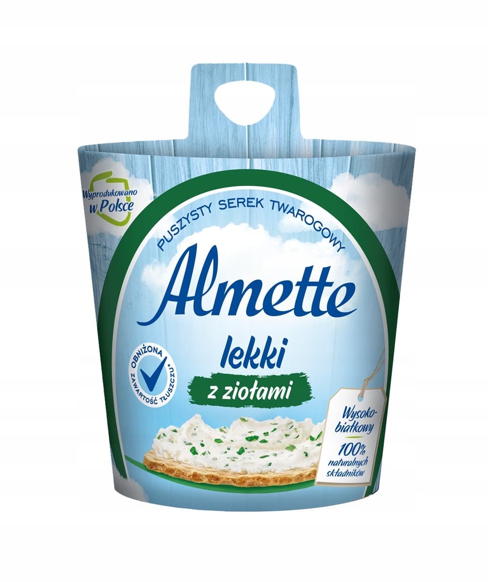 Almette Puszysty serek twarogowy lekki z ziołami 150 g