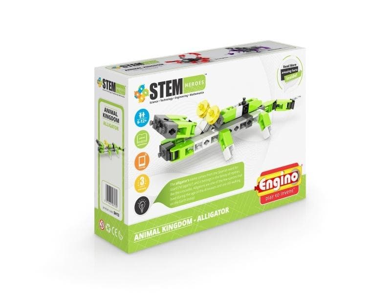 Klocki konstrukcyjne STEM Heroes Królestwo zwierząt Aligator
