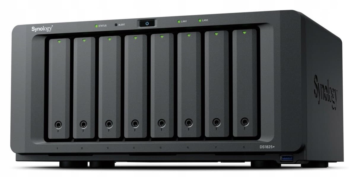Synology DS1825+ Serwer NAS Tower 8x 2.5/3.5 SATA, 2x M.2 NVMe SSD