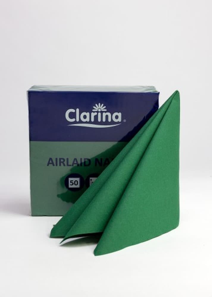 Serwetki zielone Clarin 40x40 cm 50 sztuk
