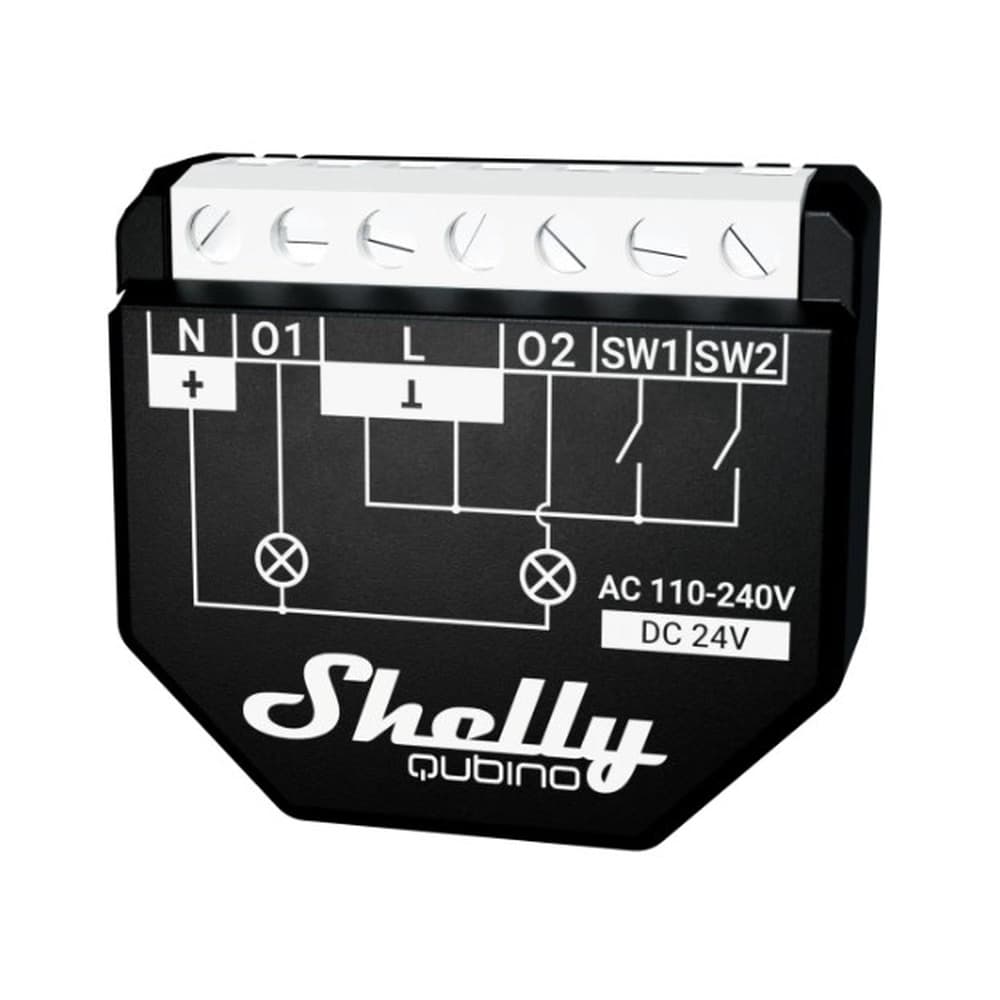 Shelly Qubino Wave 2PM Przekaźnik dopuszkowy 2-kanałowy Z-Wave 230V