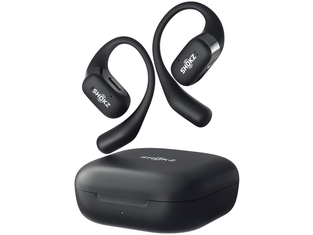 SHOKZ OpenFit Czarne Słuchawki Bezprzewodowe Nauszne Bluetooth