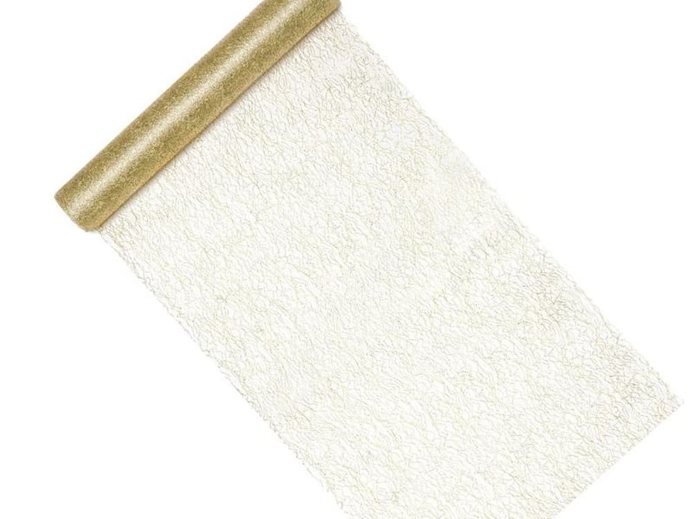 Siatka dekoracyjna Fibra złota metalizowana 0,36 x 9 m