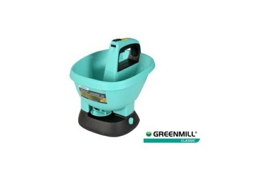 Siewnik ogrodowy rotacyjny elektryczny GREENMILL pojemność 2,7 L
