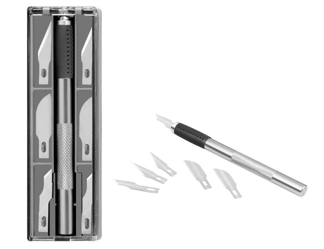 Skalpel metalowy Westcott z 6 ostrzami 76x209 mm