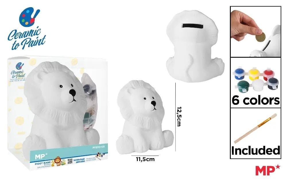 Skarbonka Ceramiczna Lew do Malowania