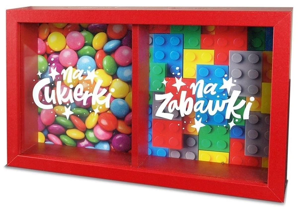 Skarbonka w kształcie domu z napisem Lakocie