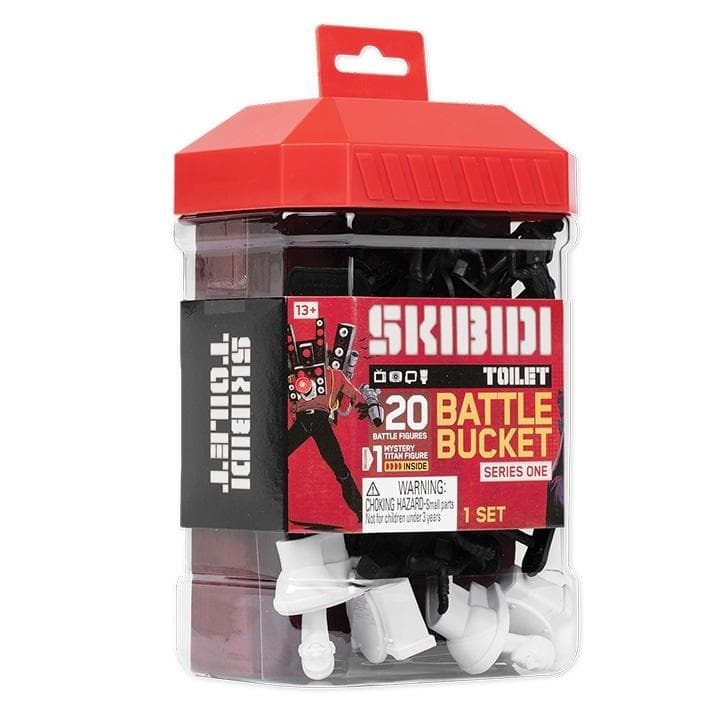 Skibidi Toilet MEGA Kubeł Wersja Bojowa, 20 figurek + Titan