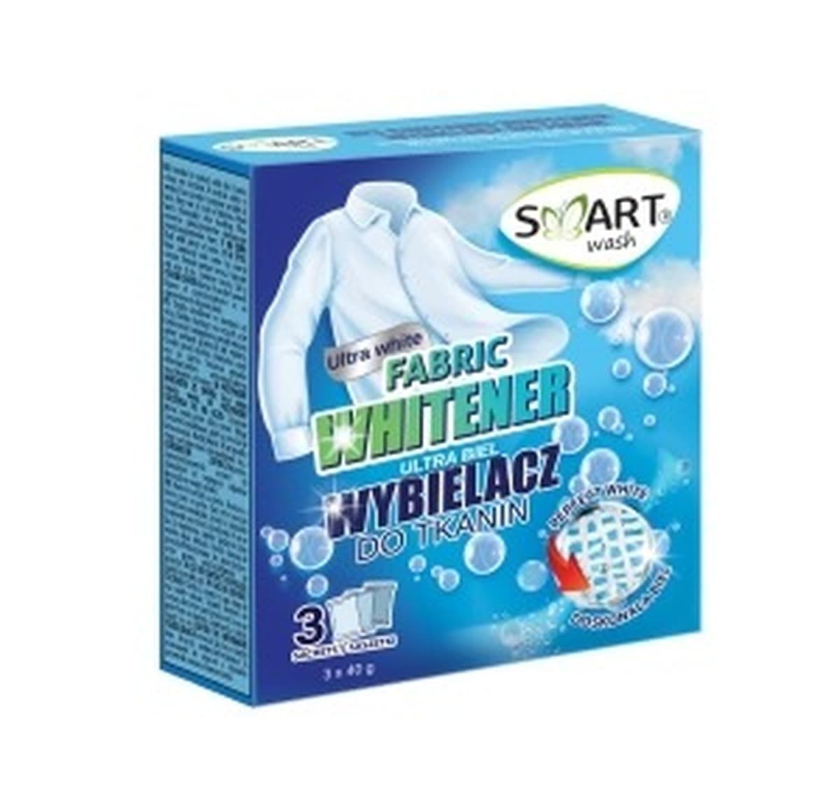 Smart WA Wybielający Preparat do Tkanin 3 x 40 g