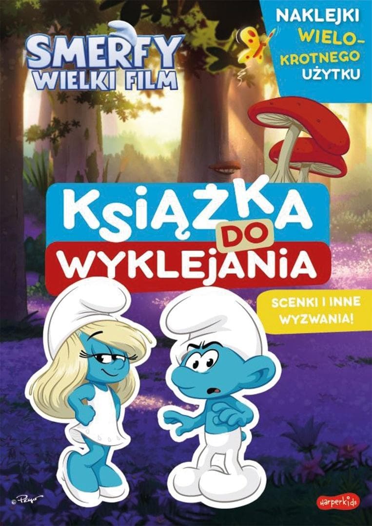 Smerfy Wielki Film Książka do wyklejania praca zbiorowa