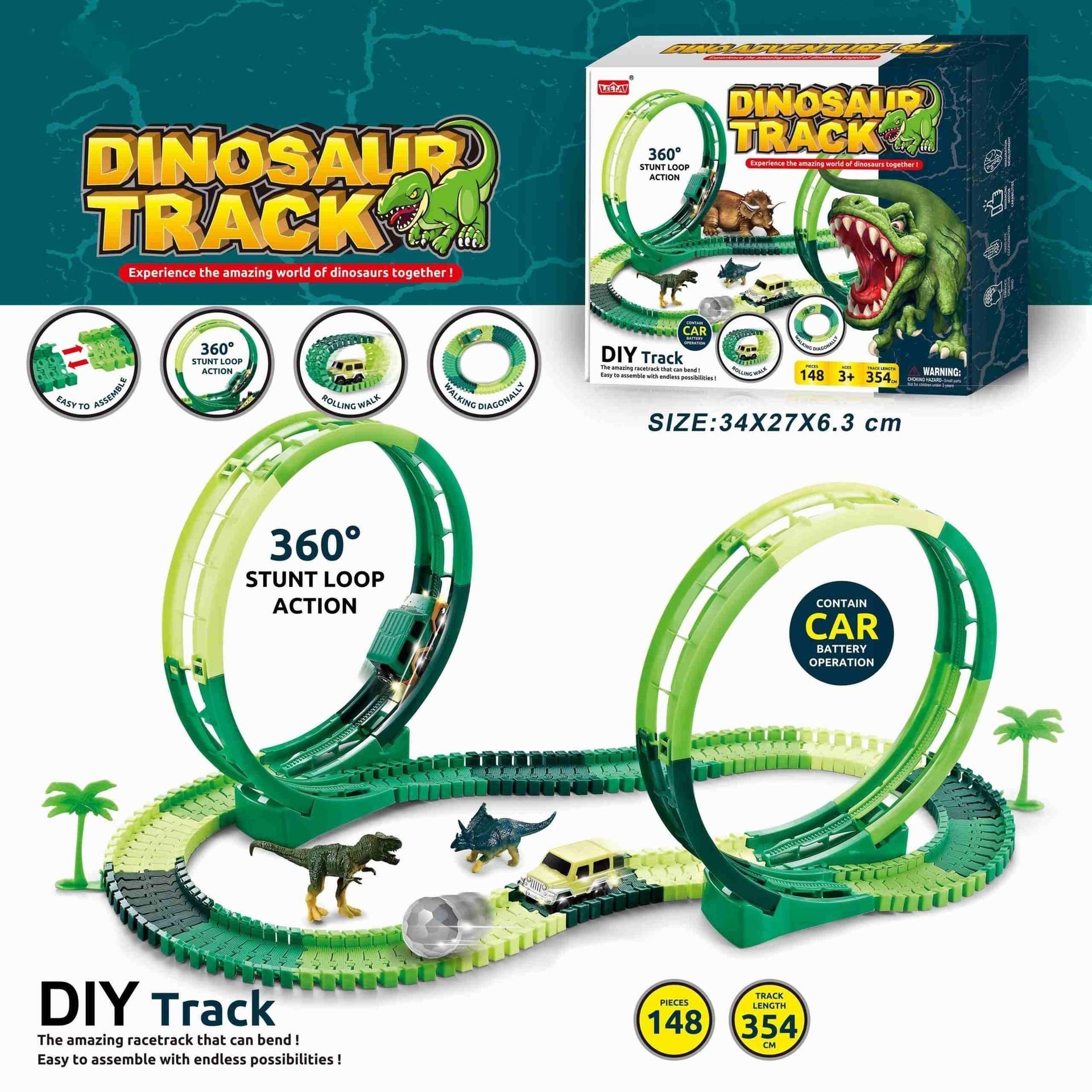 Smily Play Tor Dinozaur dla dzieci SN140