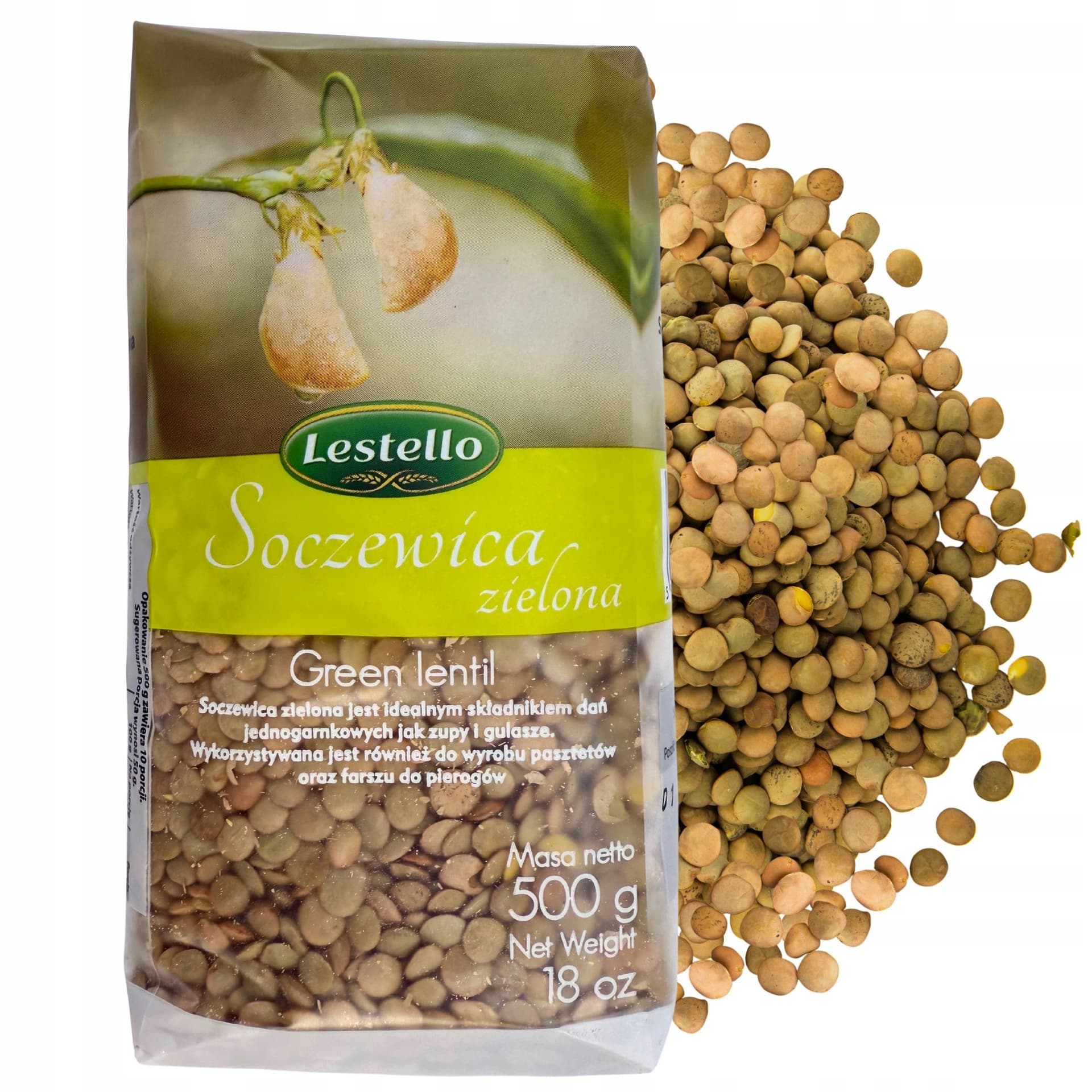 Lestello Soczewica zielona 500 g