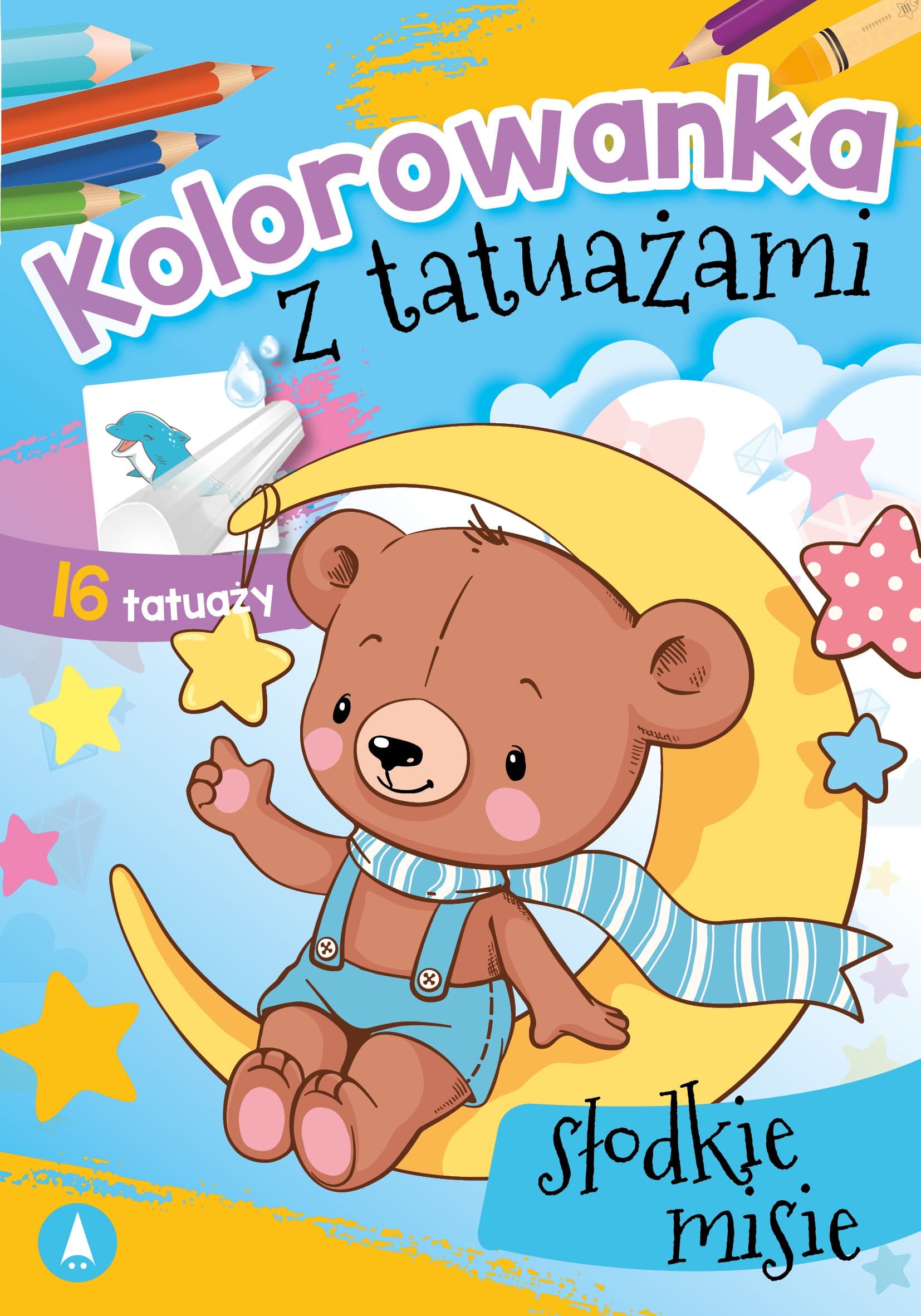 Kolorowanka dla dzieci Słodkie Misie z tatuażami
