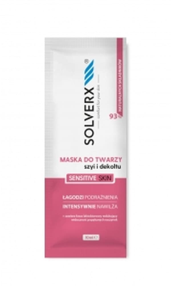 Solverx Sensi Maska Łagodząca do Twarzy Szyi i Dekoltu 10 ml
