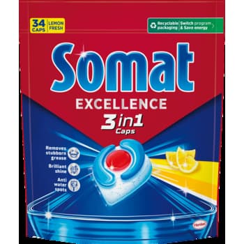 Somat Excellence 3w1 tabletki do zmywarki Lemon 34 sztuki