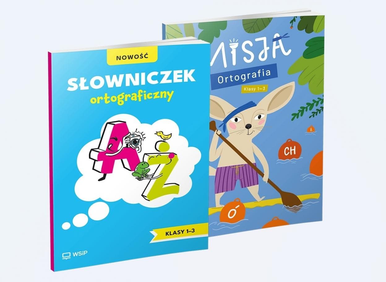 Słowniczek ortograficzny i Misja Ortografia zestaw dla ucznia klas 1-3 WSiP