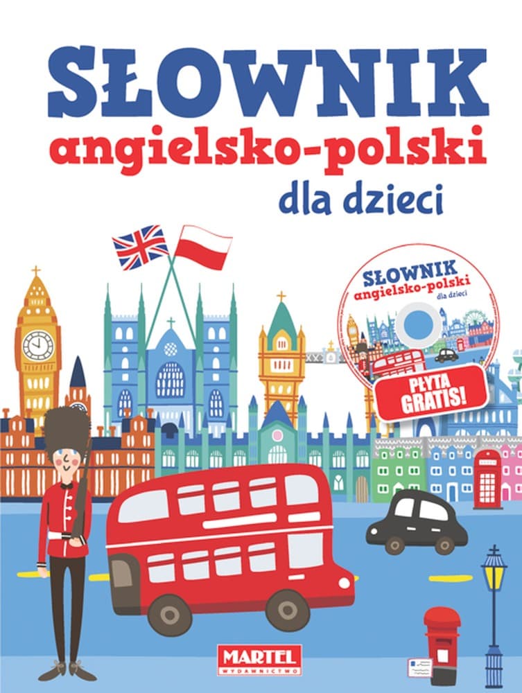 Słownik Angielsko-Polski z QR i CD z naklejkami dla dzieci