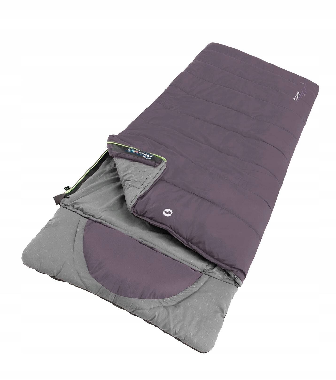 Śpiwór syntetyczny Outwell Contour Prime 190 cm - zielony, prawy