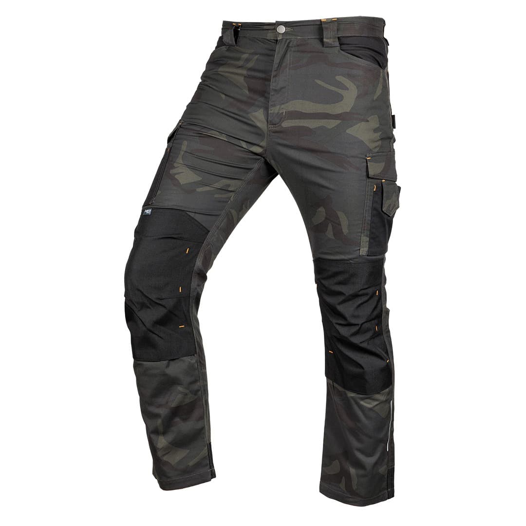 Spodnie robocze Mix&Match Canvas ze wzmocnieniami Cordura zielone moro rozmiar L
