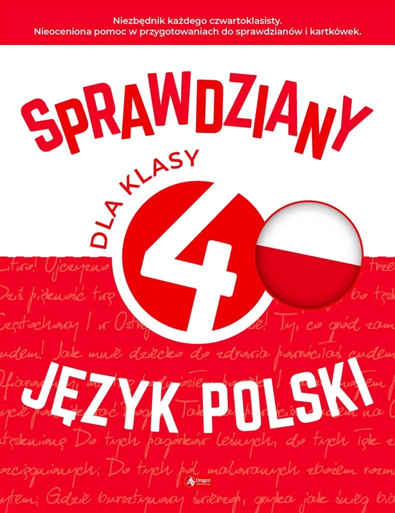 Sprawdziany z języka polskiego dla klasy 4 - 48 stron, oprawa broszurowa
