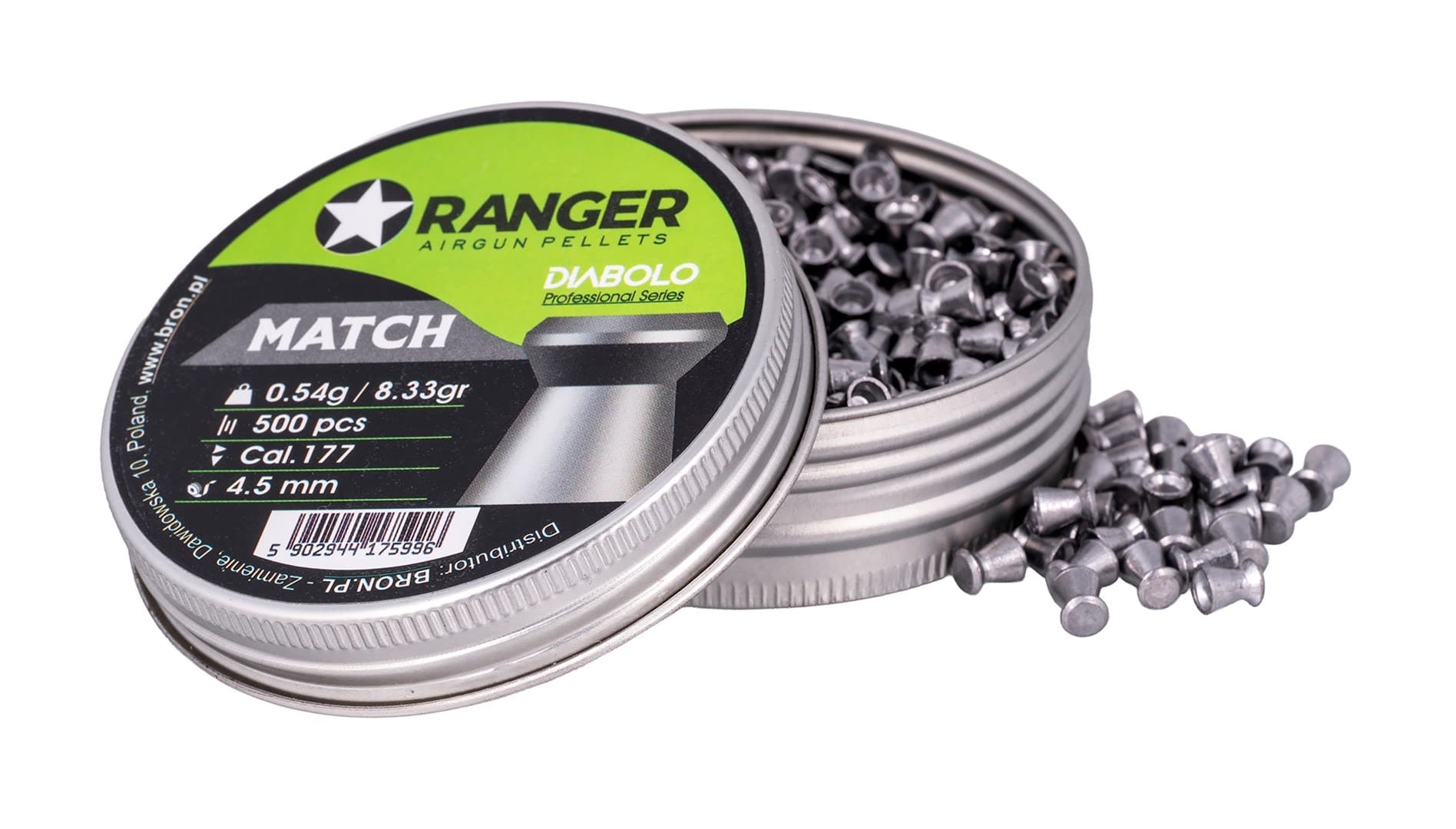 Śrut diabolo RANGER Professional kaliber 4,5 mm 500 sztuk