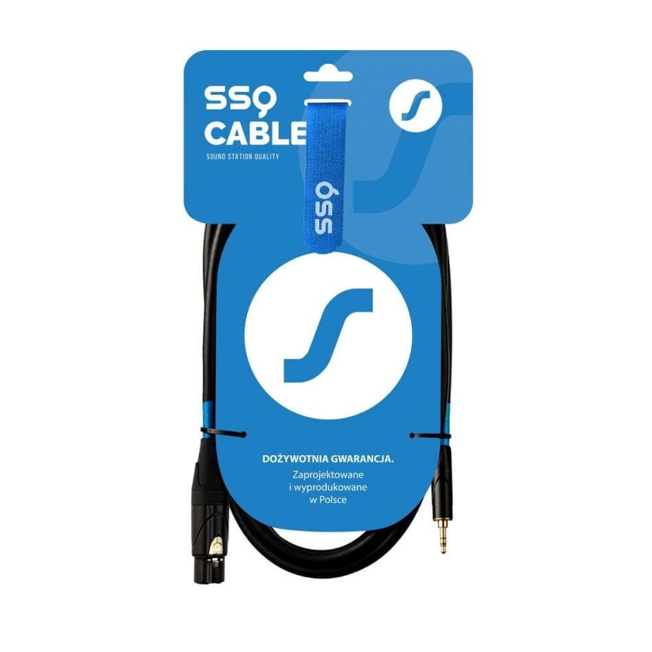SSQ XLR żeński na Jack stereo 3.5 mm kabel 0.5 m