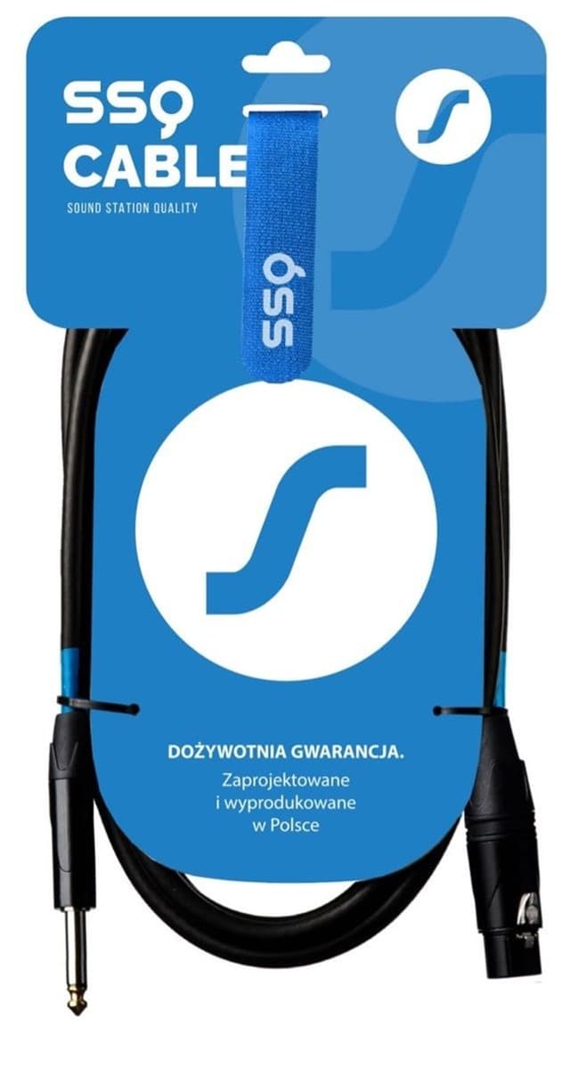 SSQ XZJM1 - Kabel Jack Mono - XLR Żeński 1m