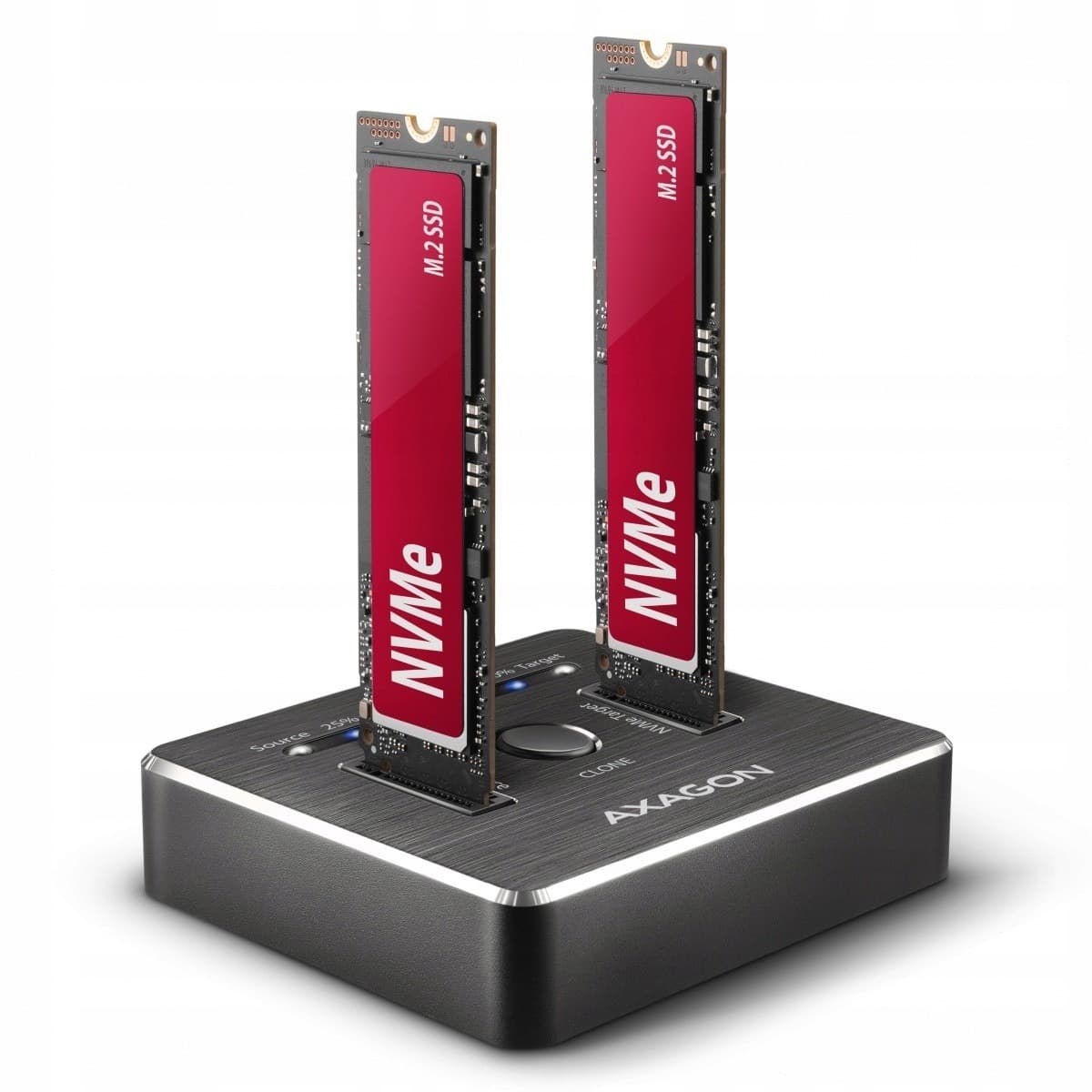 Stacja dokująca dysków USB-C 3.2 Gen2 do SSD M.2 NVMe z funkcją klonowania offline