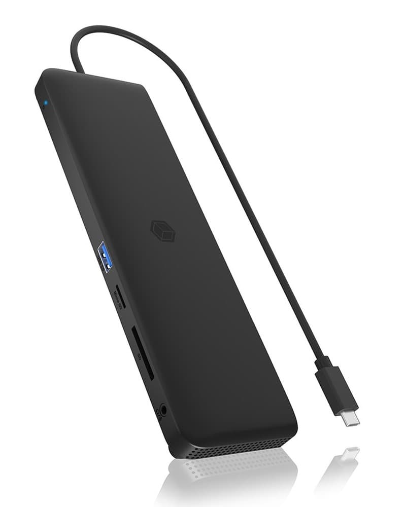 ICY BOX Stacja dokująca USB-C IB-DK2257AC Czarna Potrójne Video