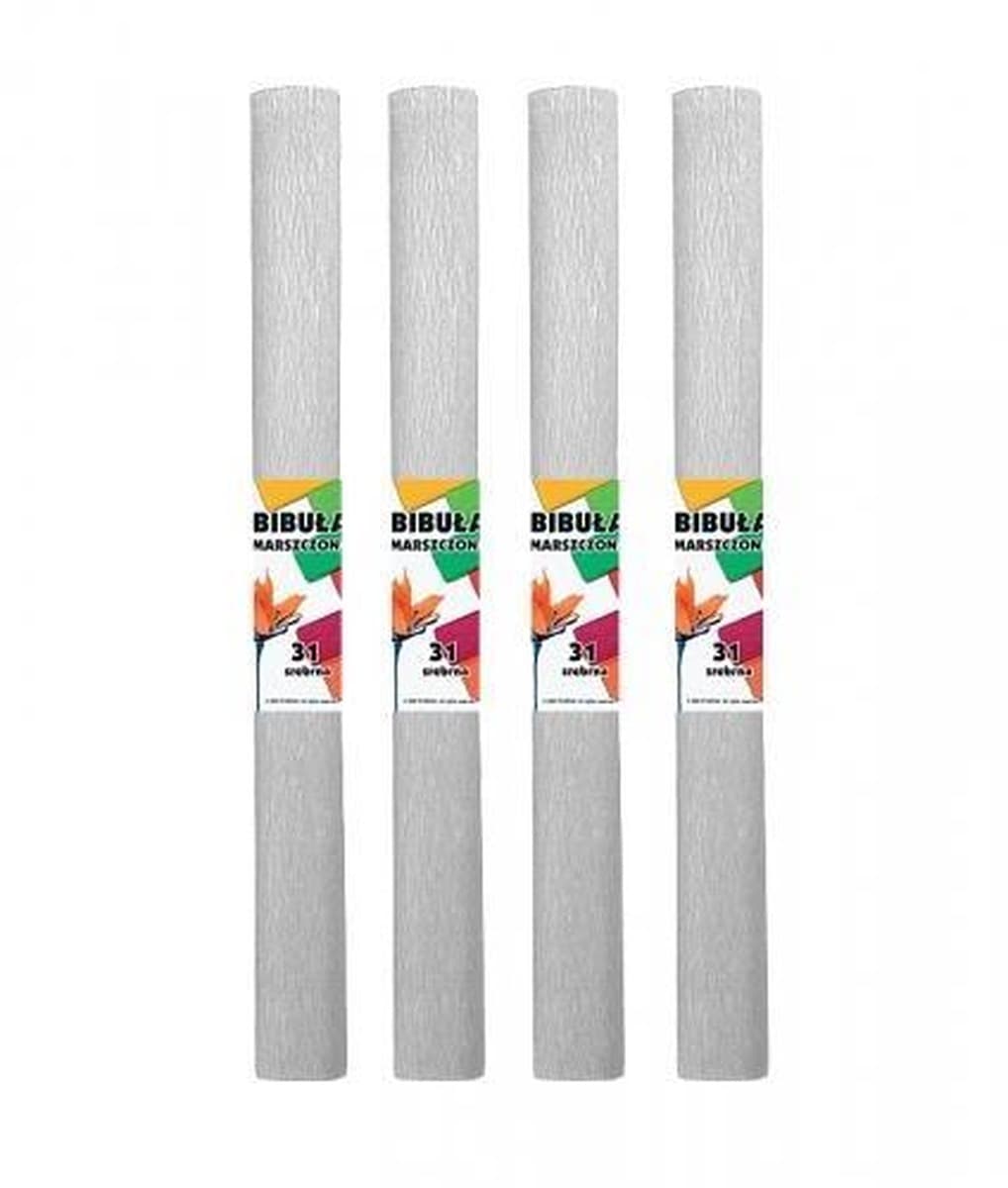 STARPAK Bibuła marszczona srebrna 50 x 200 cm do prac plastycznych