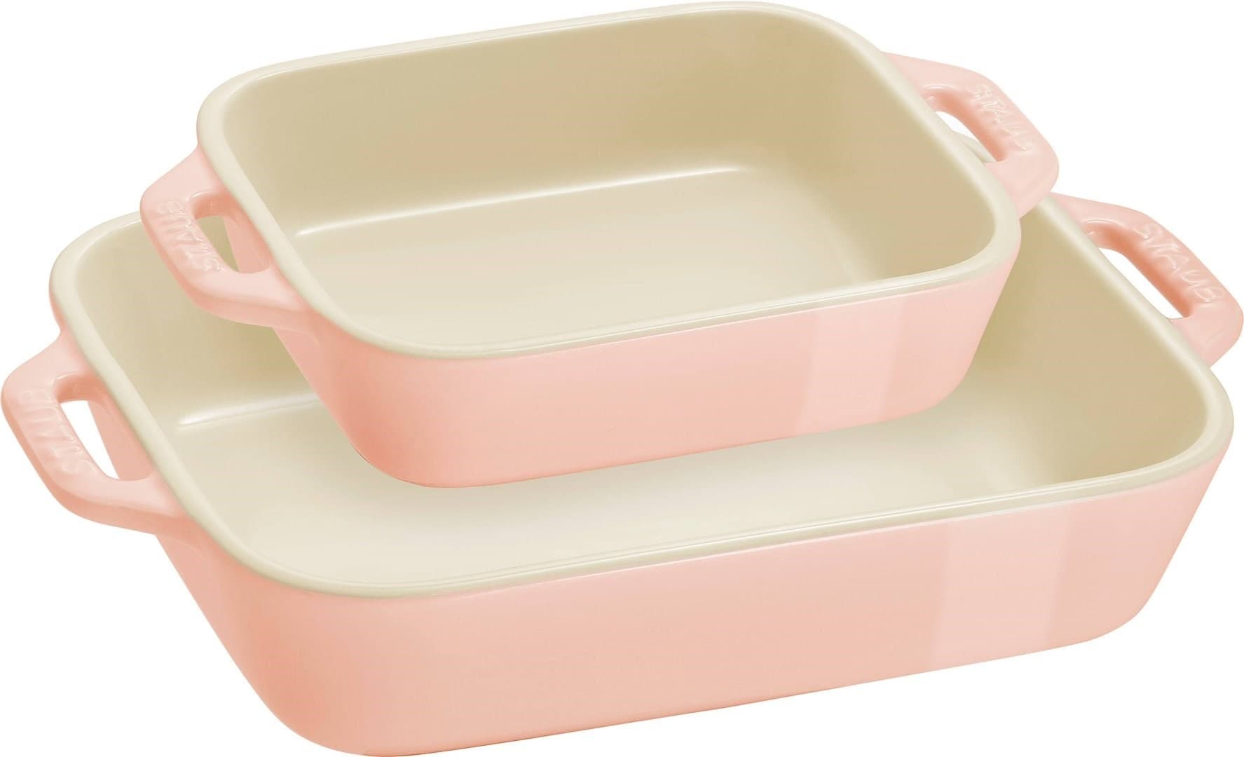 STAUB COOKING Zestaw 2 półmisków prostokątnych, jasnoróżowy