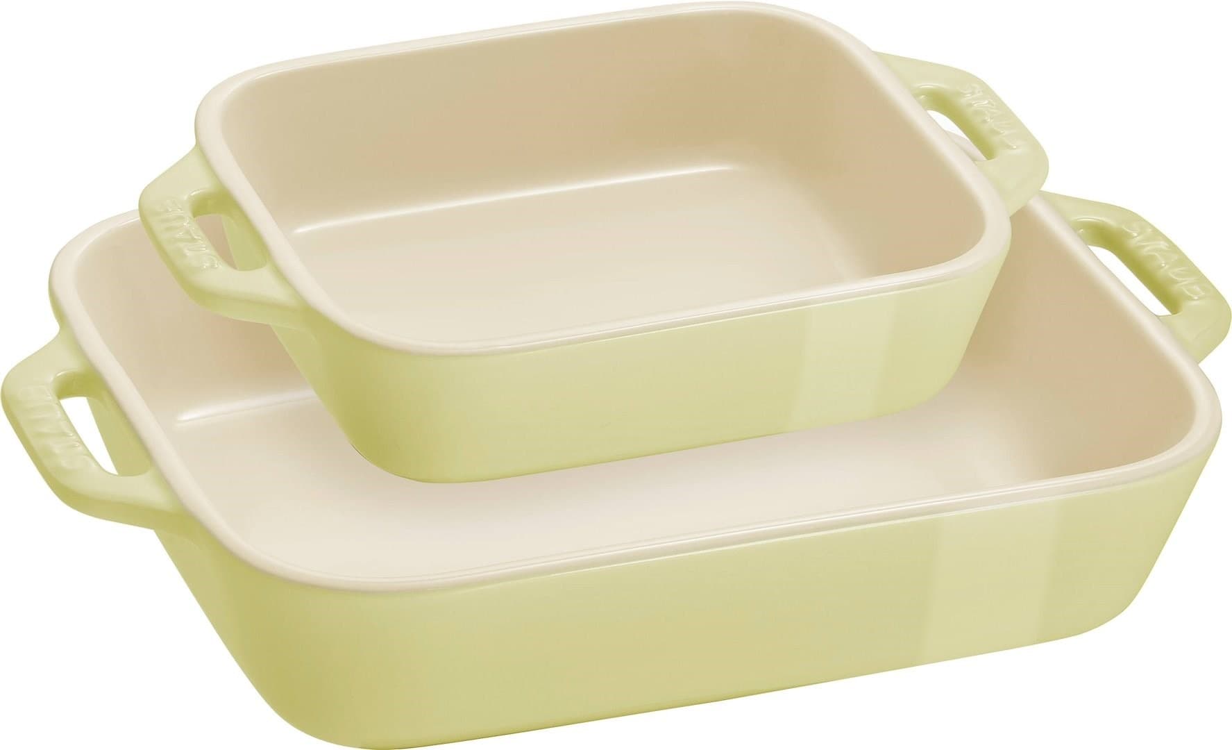 STAUB COOKING Zestaw 2 półmisków prostokątnych, jasnozielony