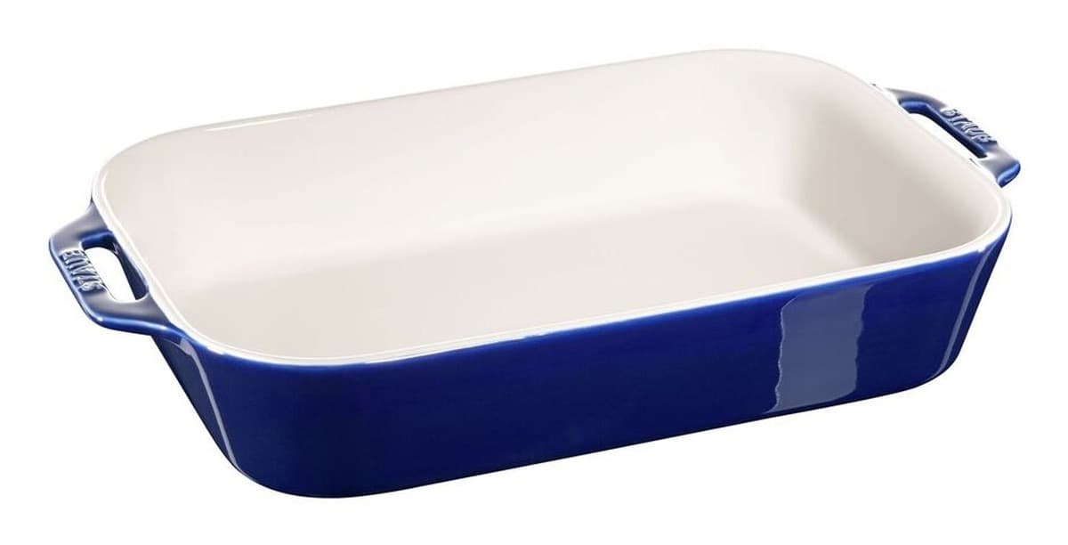 Staub Naczynie do pieczenia prostokątne 4,4 l niebieska ceramika