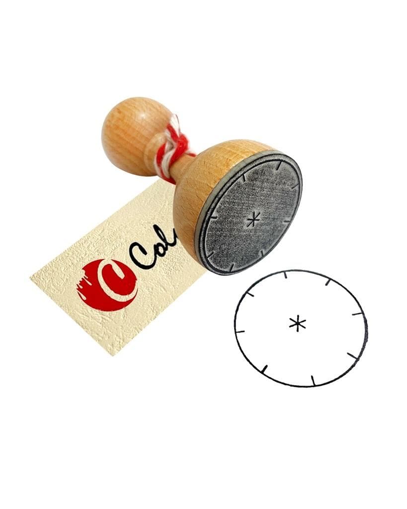 Edukacyjny stempel do nauki ułamków z podziałką koła