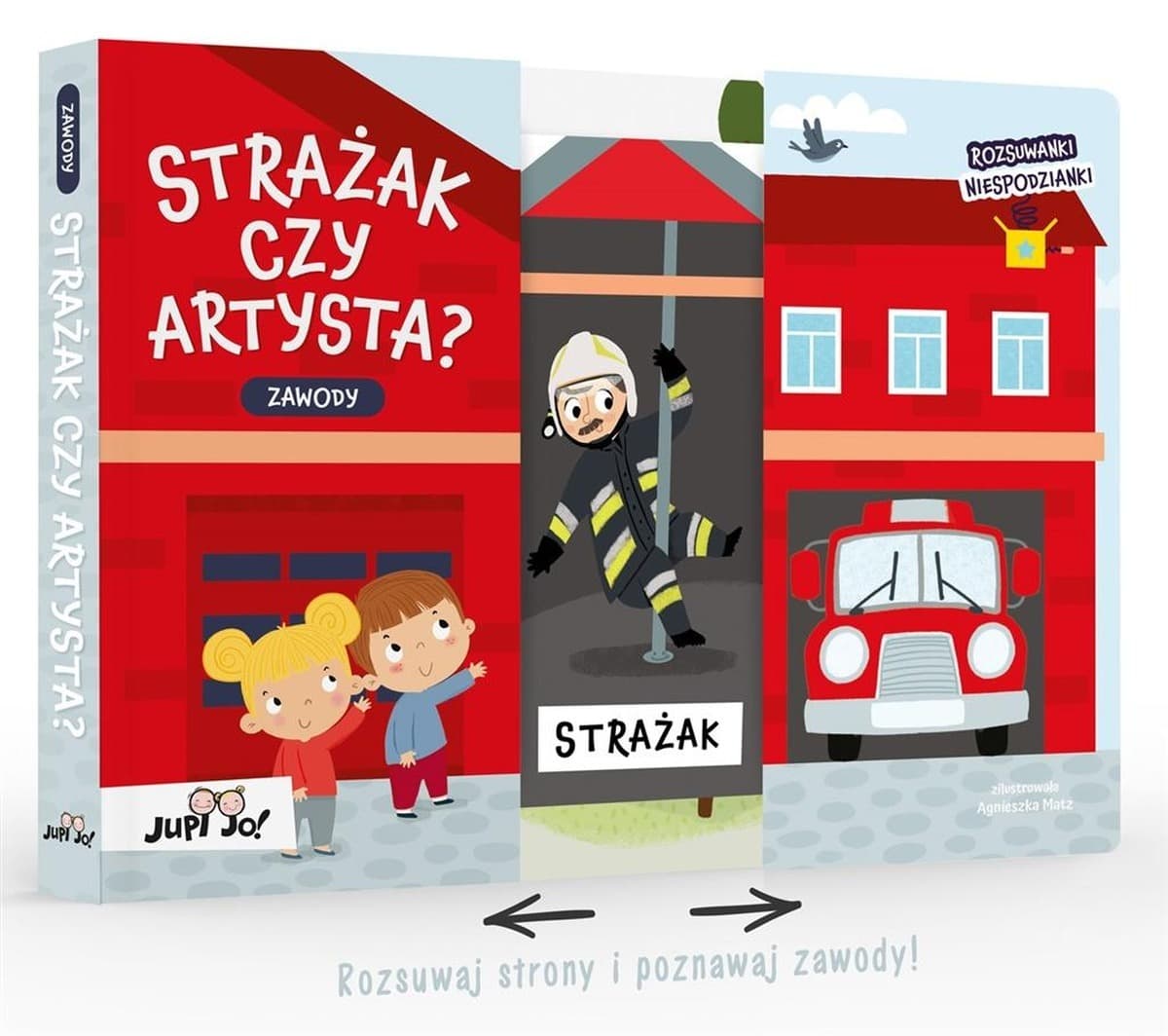 Strażak czy artysta? Zawody. Rozsuwanka-niespodzianka dla dzieci