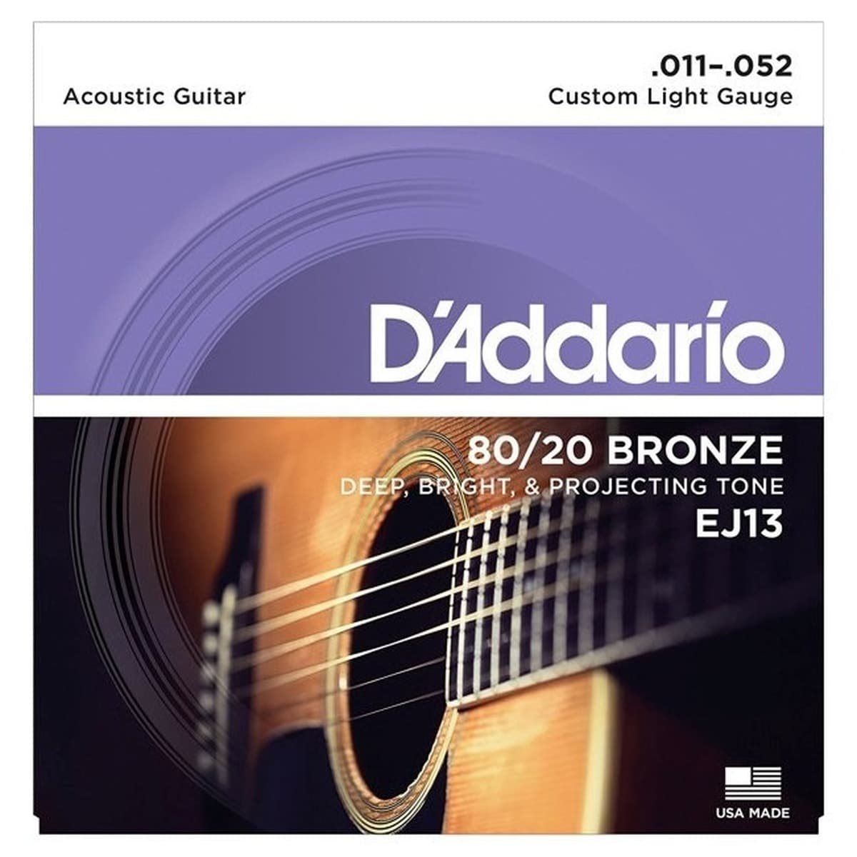 Struny do gitary akustycznej D'Addario EJ13 6 sztuk