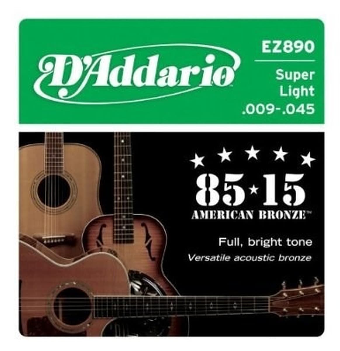 Struny do gitary akustycznej D'Addario EZ890 super lekkie 6 sztuk
