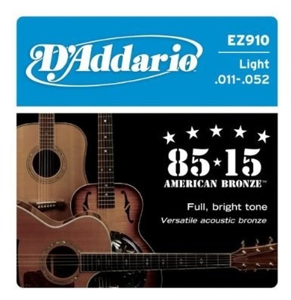 Struny do gitary akustycznej D'Addario EZ910 6 sztuk