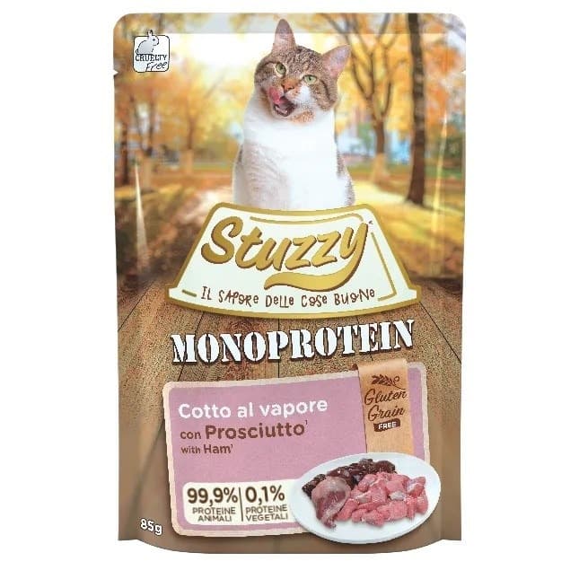 Stuzzy Monoprotein Karma dla Kotów z Szynką dla Dorosłych 85 g